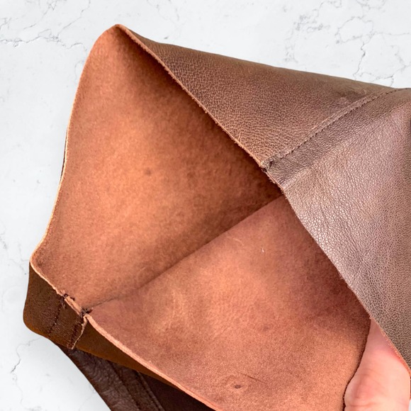 Vintage 90's Leather Pants Brown Boot Cut Size 6 Small Mid Rise Brandon Thomas - Picture 4 of 6